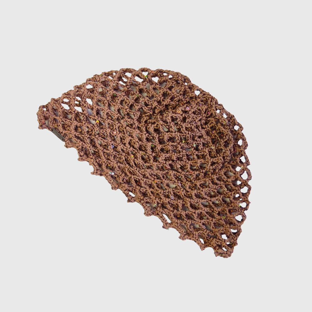 Crochet Hat Mokka Sparkling