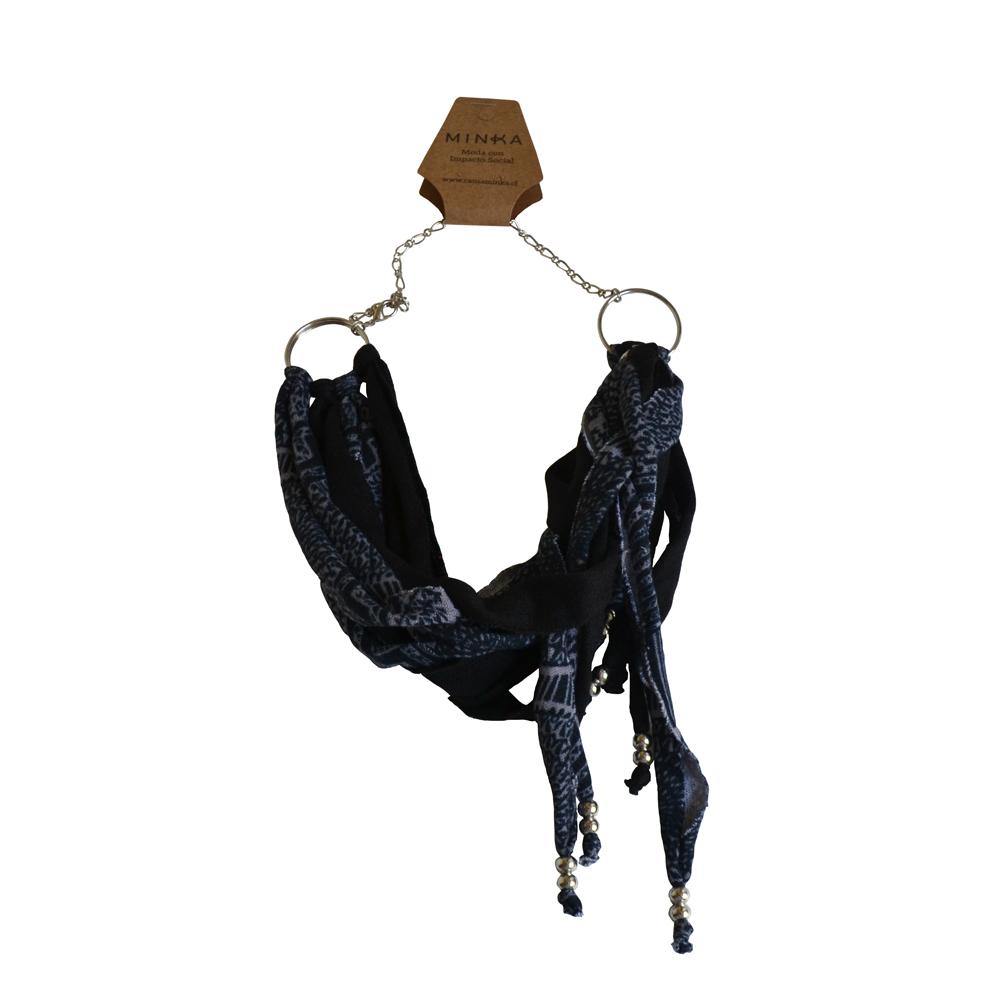 Collar Teresa Azul Negro - Minka - Moda con Impacto Social