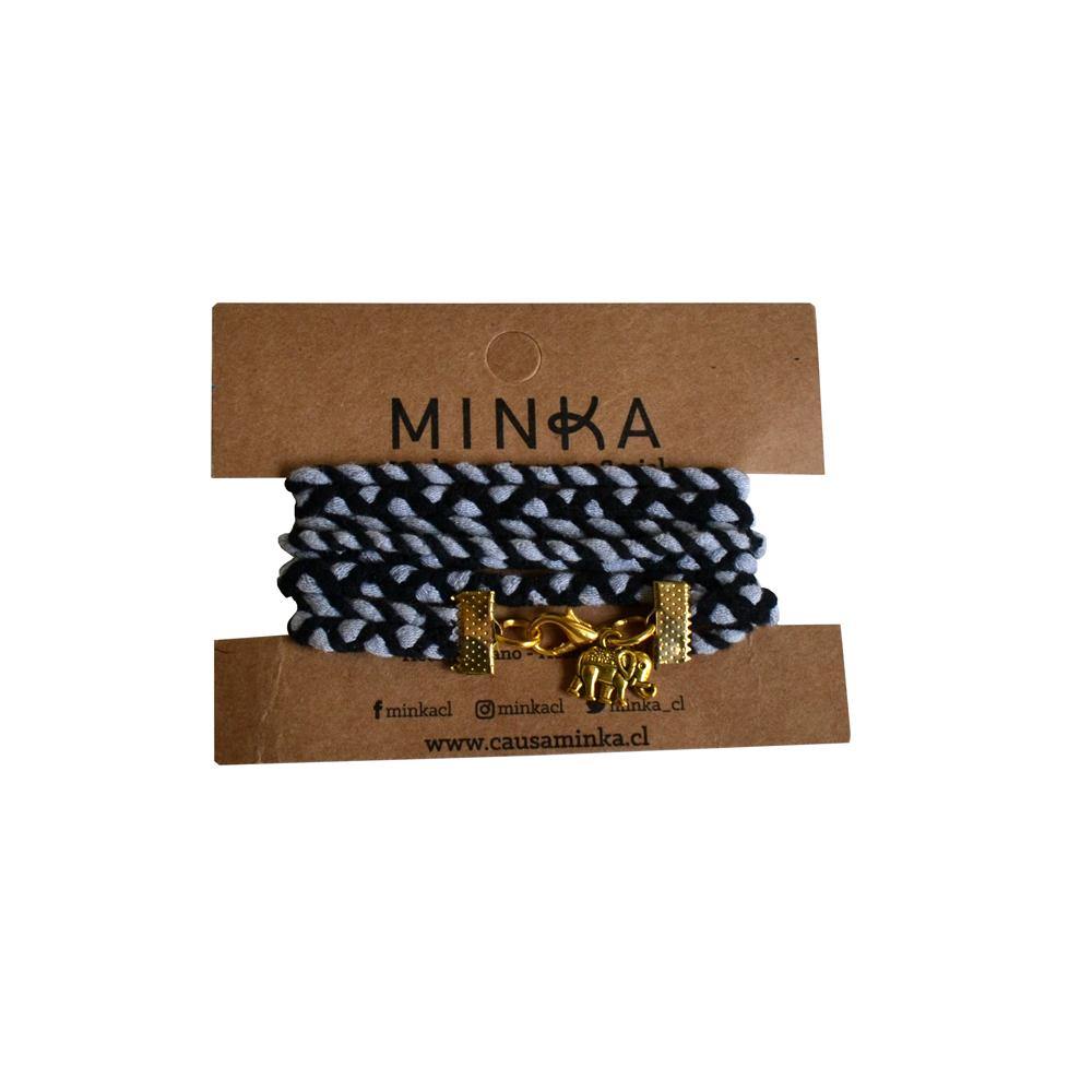 Pulsera Minka Trenza gris - Minka - Moda con Impacto Social