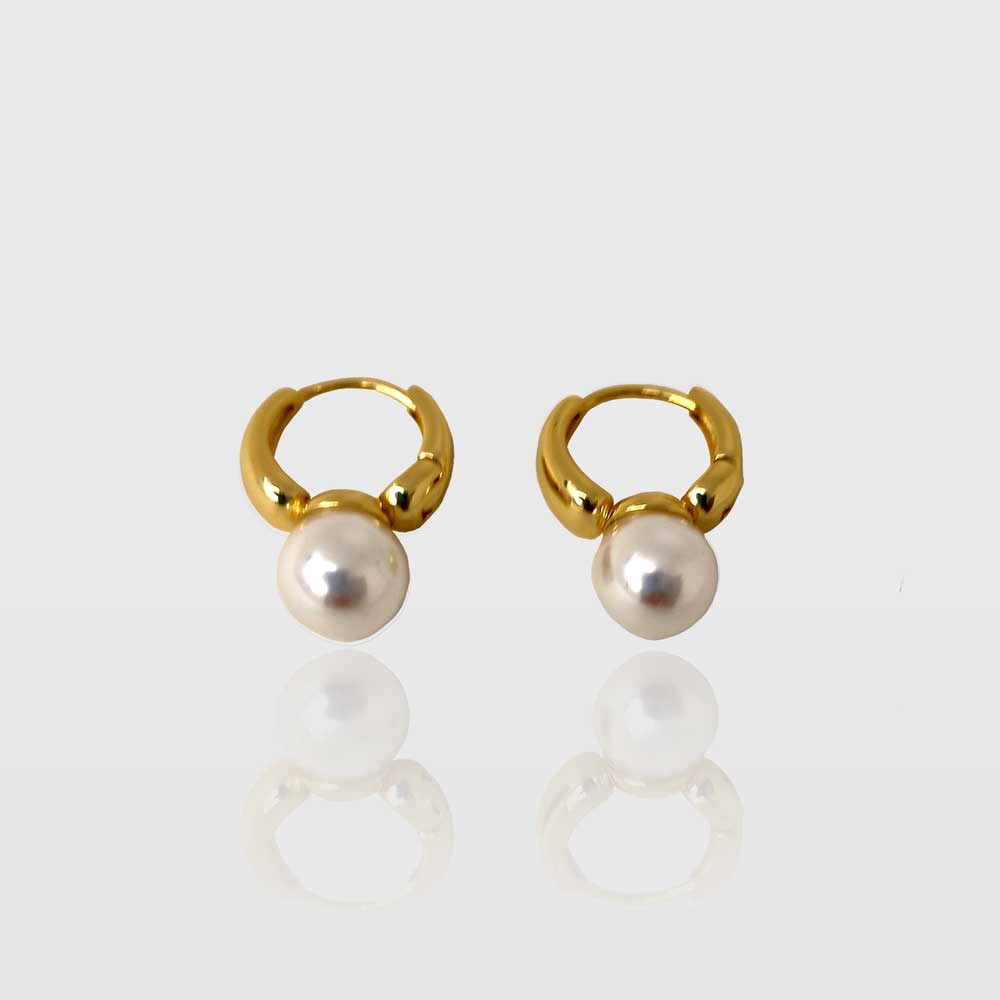 Aros mini hoop pearl