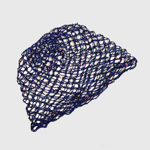 Crochet Hat Azul Lentejuelas