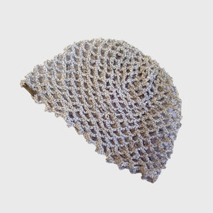 Crochet Hat Plateado Brillos