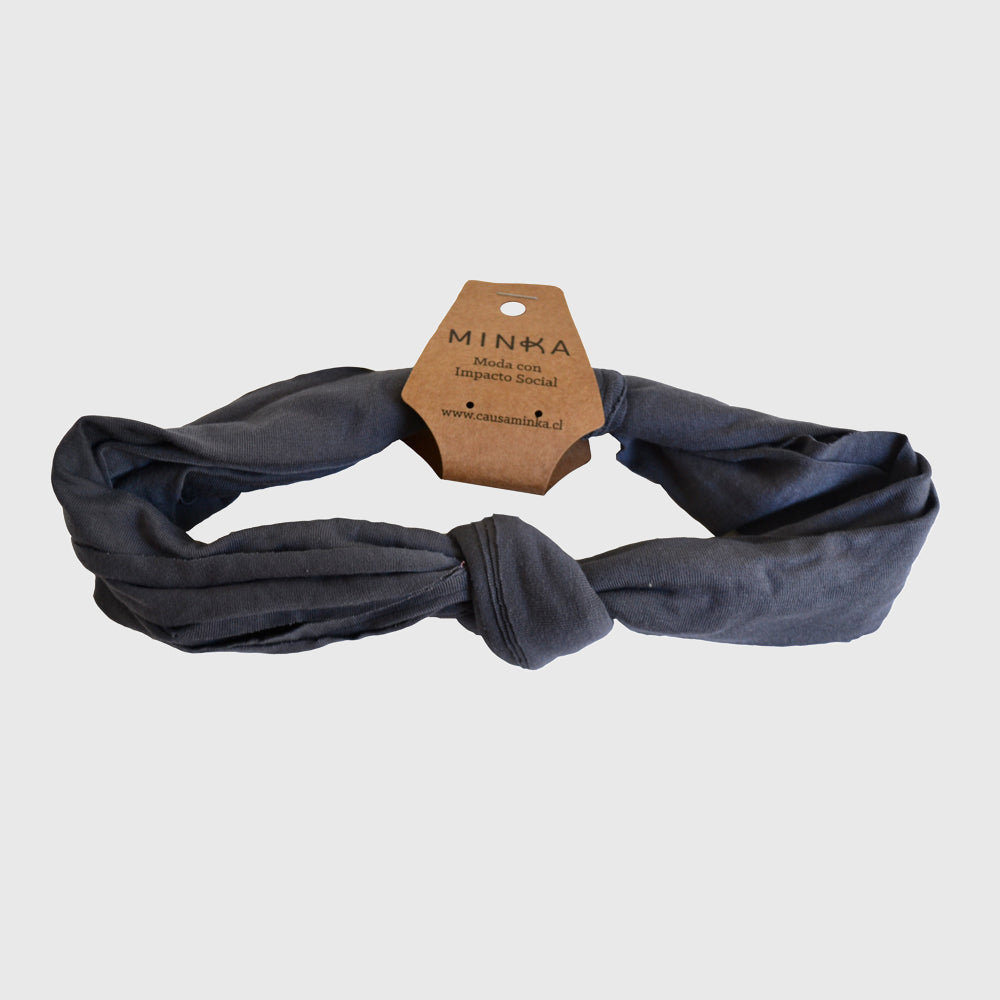 Turbante Nudo Gris