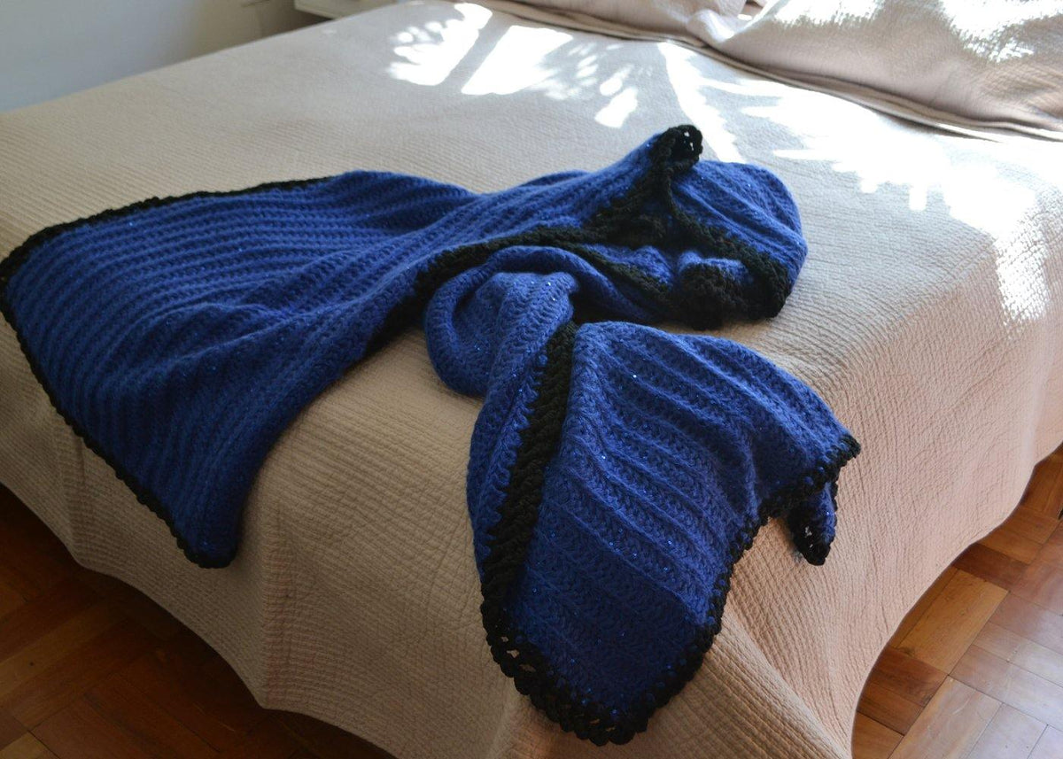 Manta piecera azul