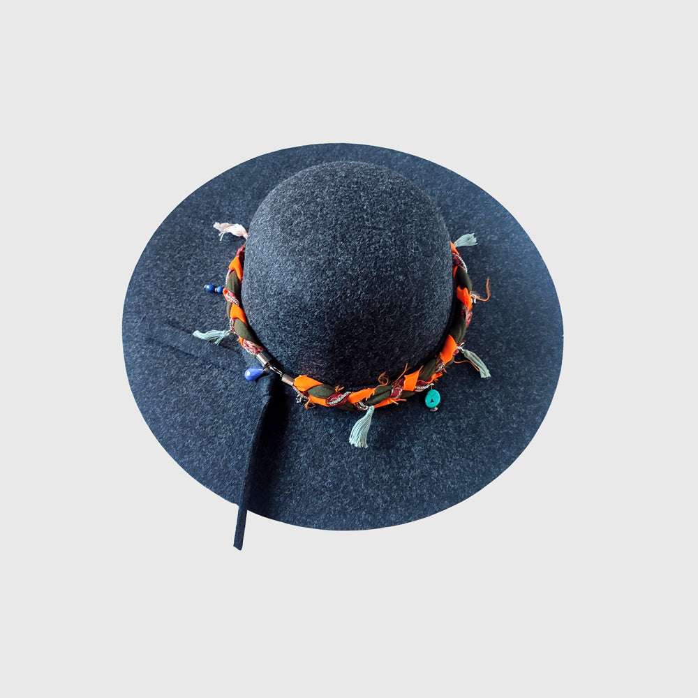 Sombrero ala ancha marengo