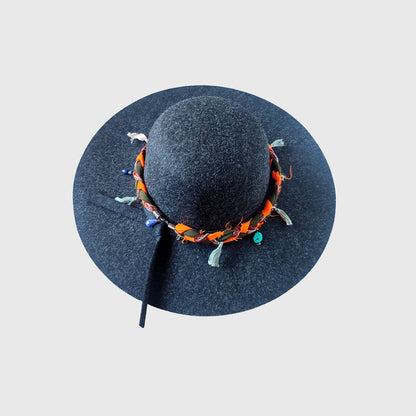 Sombrero ala ancha marengo