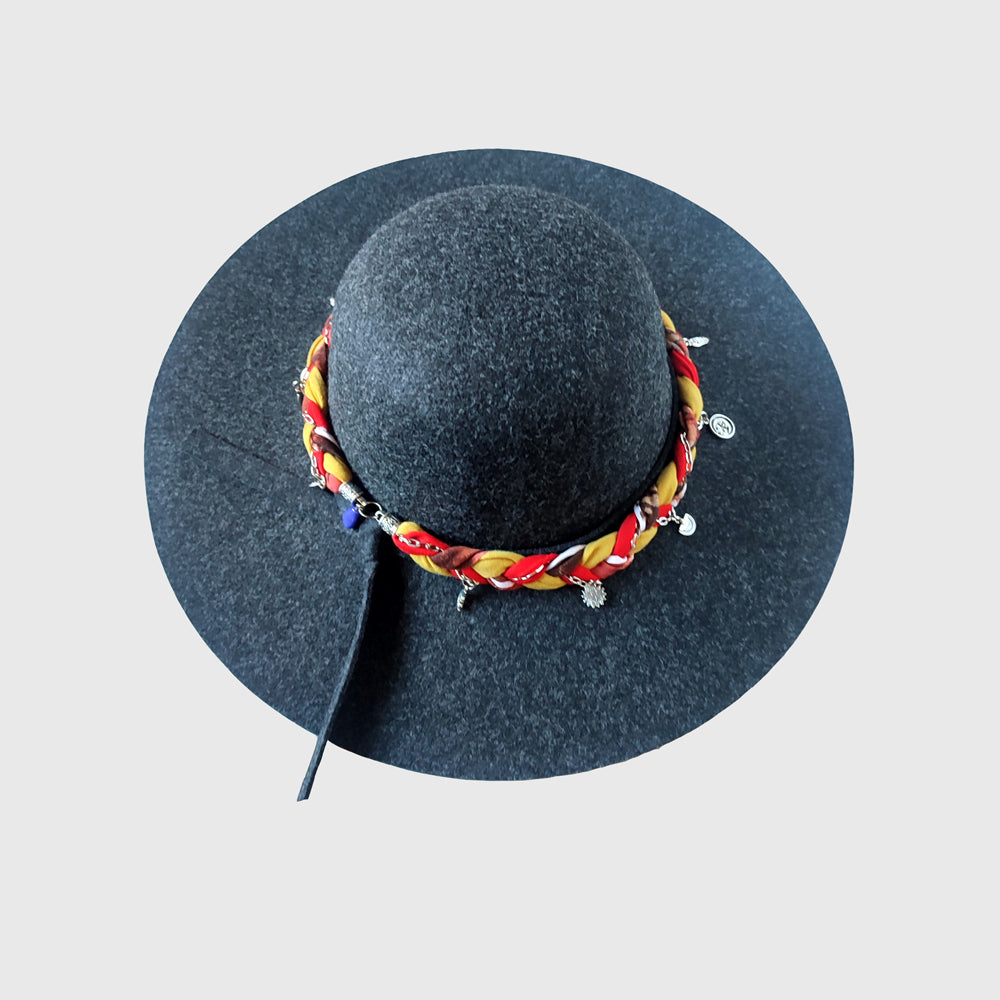 Sombrero ala ancha marengo