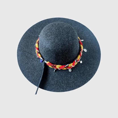 Sombrero ala ancha marengo