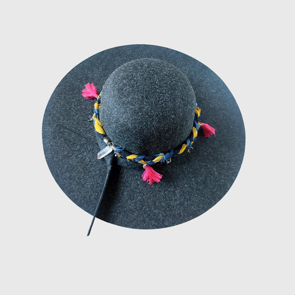 Sombrero ala ancha marengo