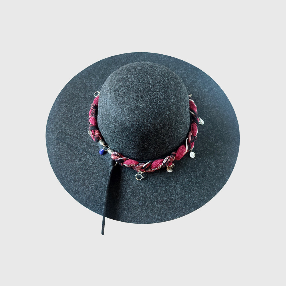 Sombrero ala ancha marengo