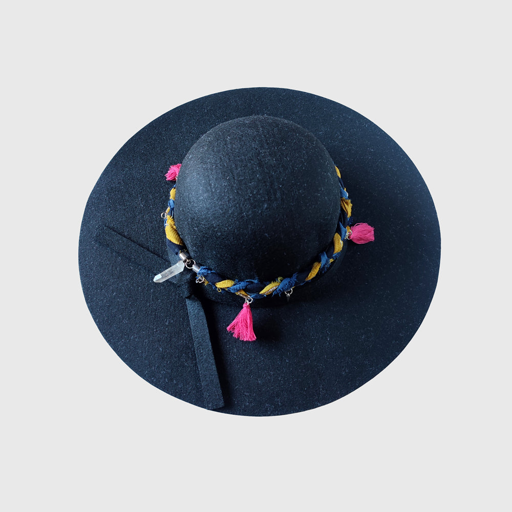 Sombrero ala ancha negro