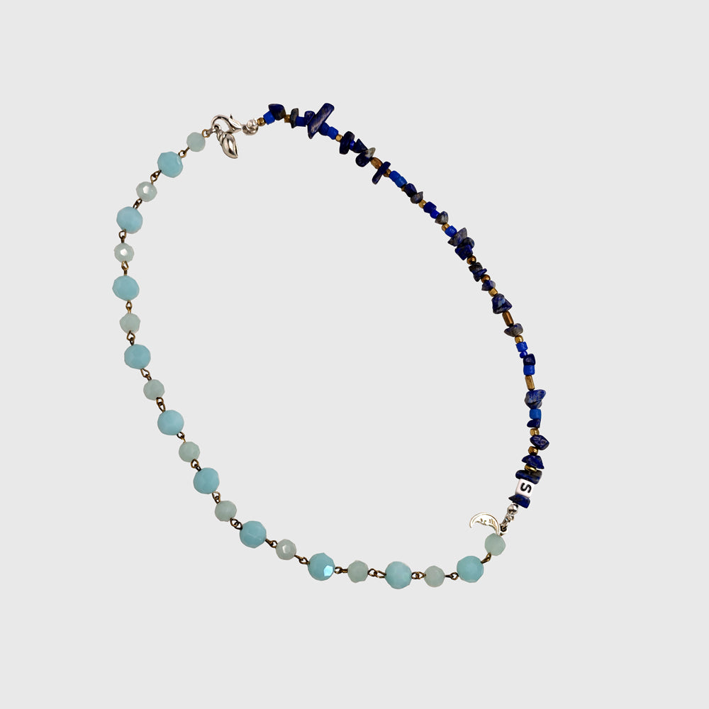 Collar Ignacia Aguamarina - 50 cm - Personalizable