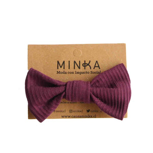 Collet cinta Textura Lineas Morado - Minka - Moda con Impacto Social